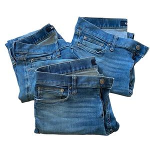 Bundle of 3 pair Men’s Express skinny jeans vintage wash 33x30